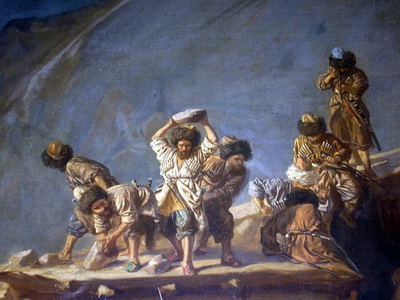 Штурм Гуниба (фрагмент). Художник П.Грузинский