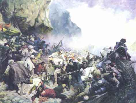 Штурм Гуниба. Художник Т.Горшельт